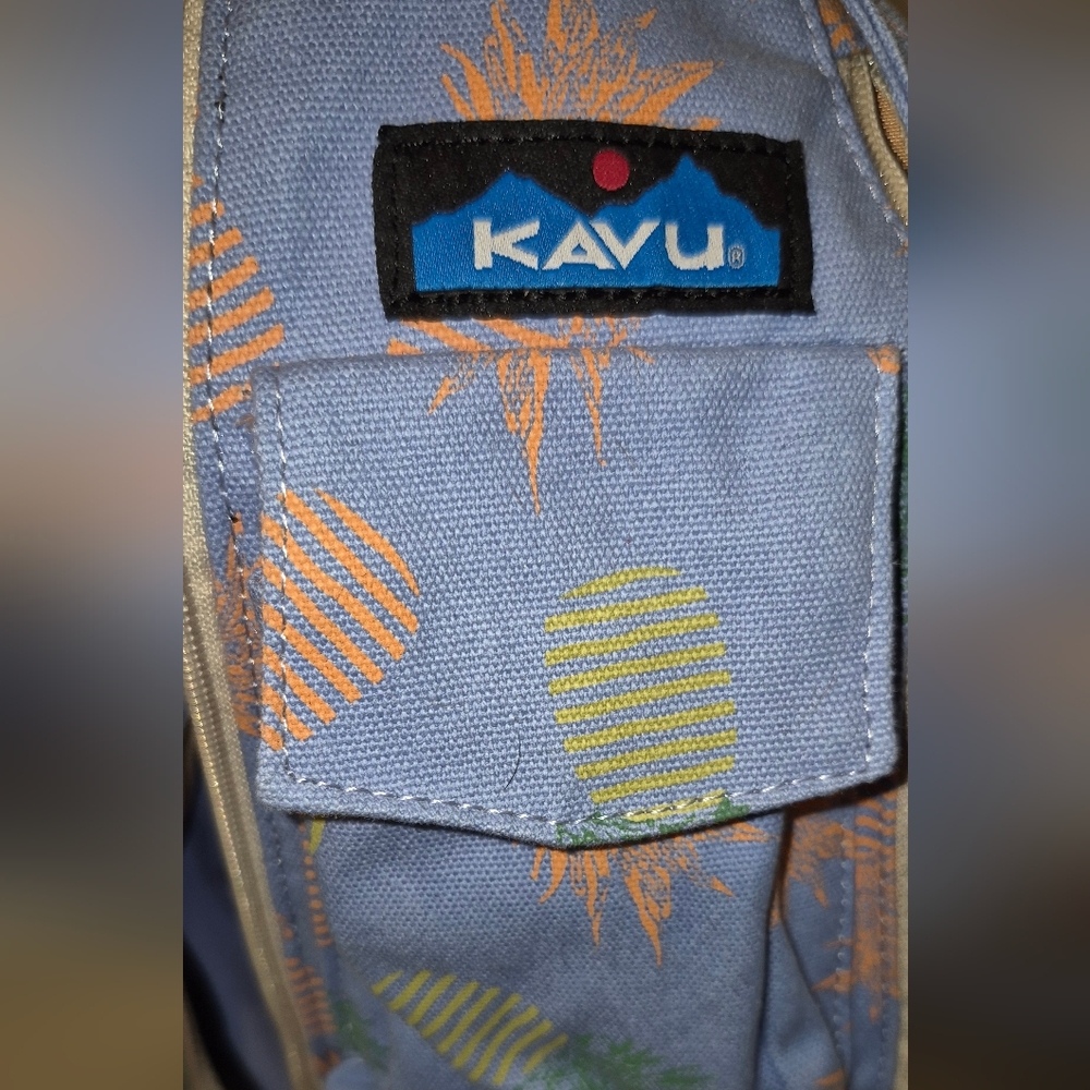 KAVU Rope Bag with Blue and Orange Pattern - Picture 5 of 7
